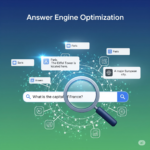 Illustration of AI chatbot providing an answer from a website