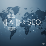 AI helping small business with SEO growth chart and analytics - Stepforadder