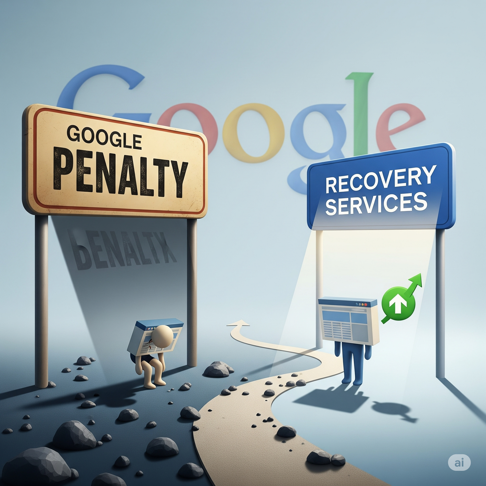 Google penalty recovery specialists analyzing website data