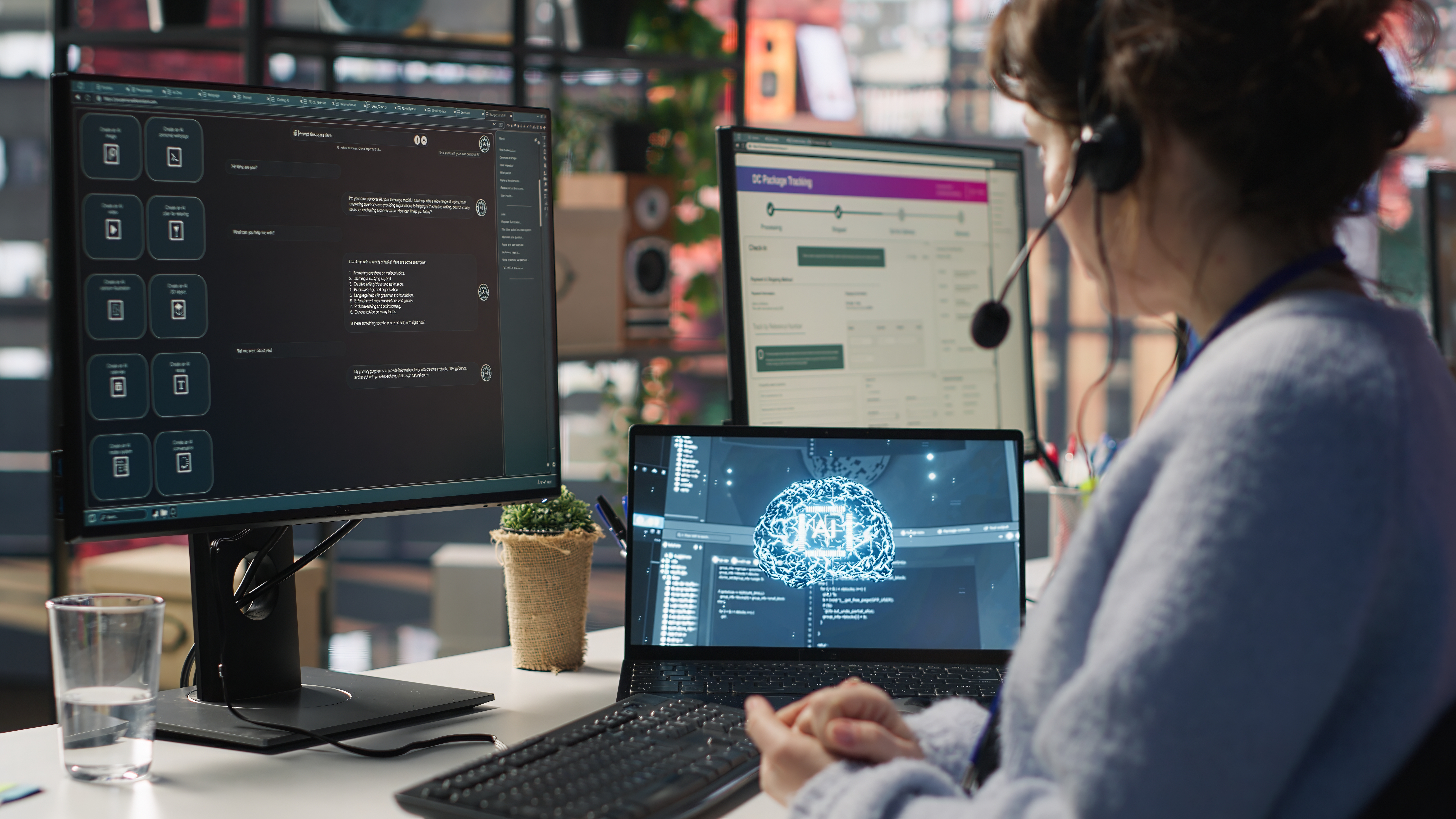 SaaS Product Development team building AI-powered cloud software and live chat solutions on a laptop